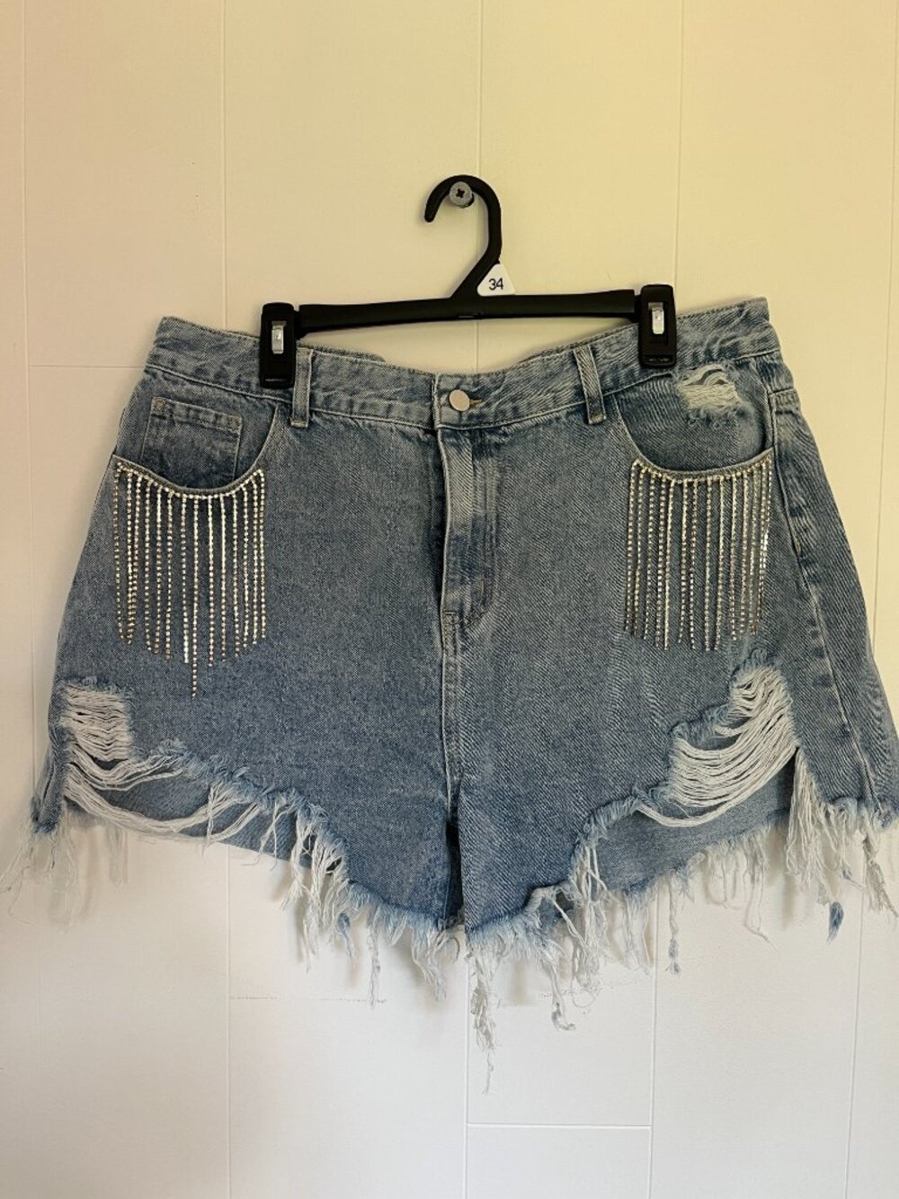 Cider Rhinestone Jean Shorts 2XL